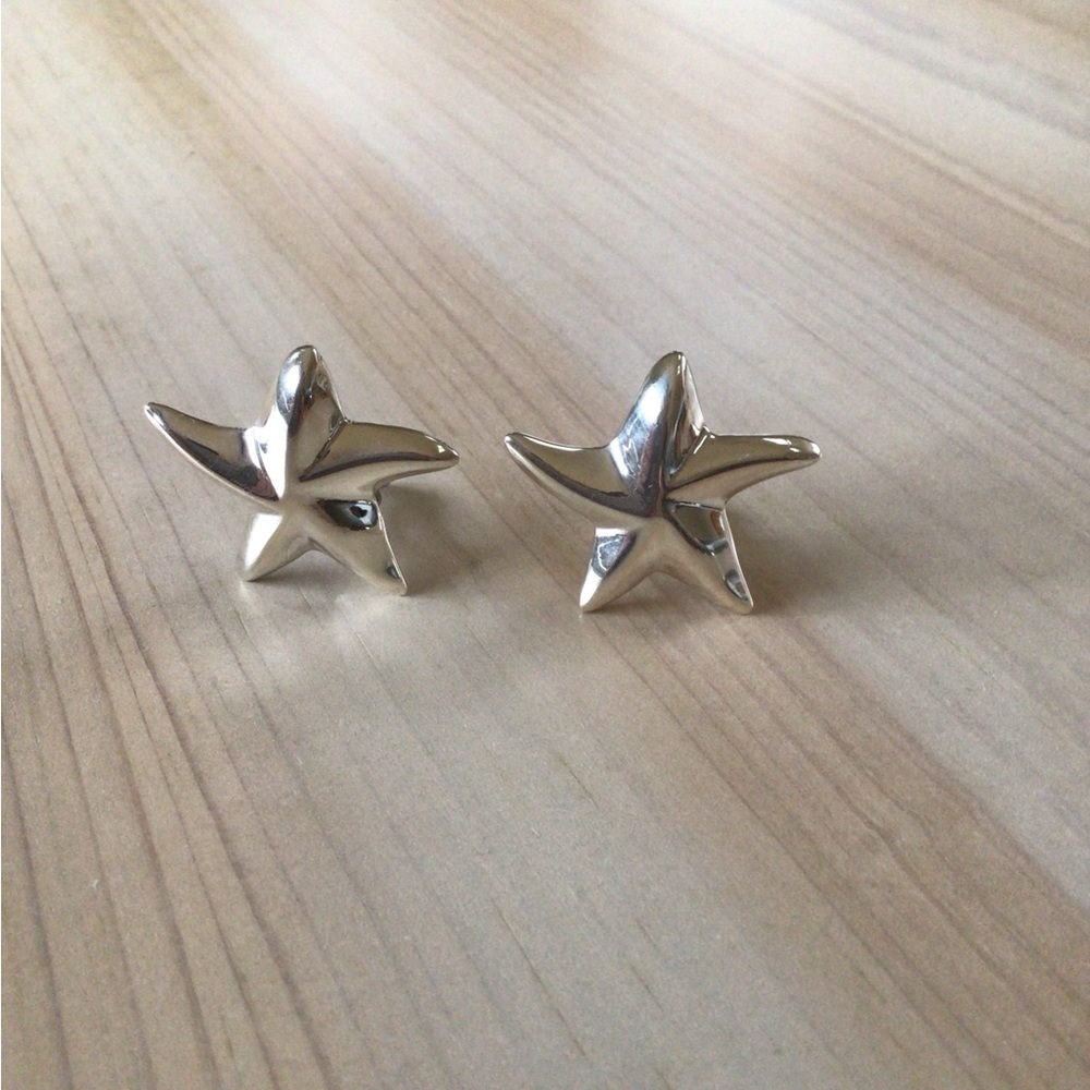 Vintage Mexican Silver Star Earrings Clip On Dancing Starfish 925